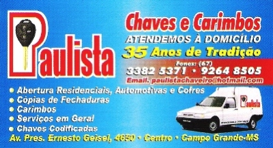 Paulista Chaves e Carimbos Campo Grande MS